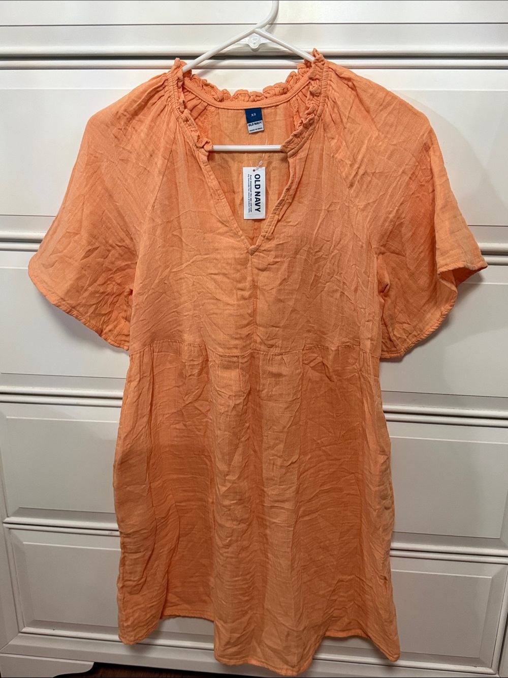 Old Navy Peach Short-Sleeve Dress